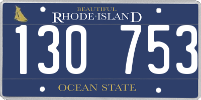 RI license plate 130753