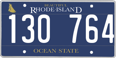 RI license plate 130764