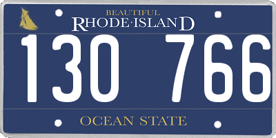RI license plate 130766