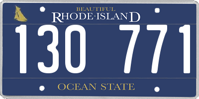 RI license plate 130771