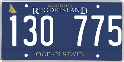RI license plate 130775