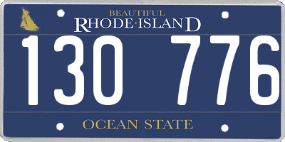 RI license plate 130776
