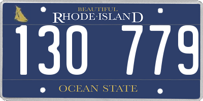 RI license plate 130779