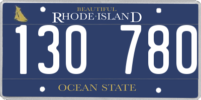 RI license plate 130780