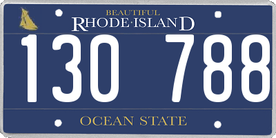 RI license plate 130788