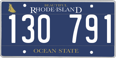 RI license plate 130791
