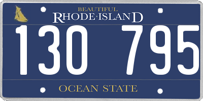 RI license plate 130795