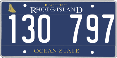 RI license plate 130797