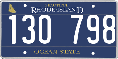 RI license plate 130798