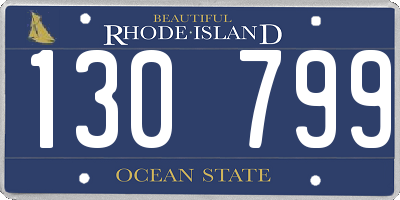 RI license plate 130799