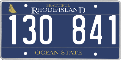 RI license plate 130841