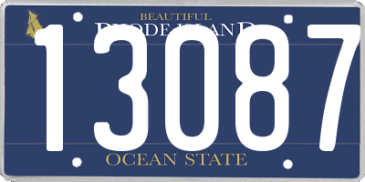 RI license plate 13087
