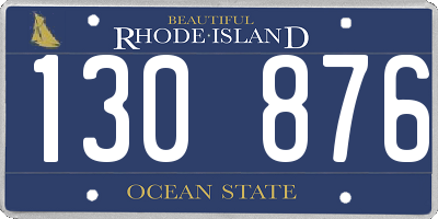 RI license plate 130876