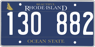 RI license plate 130882