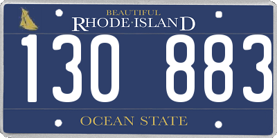 RI license plate 130883