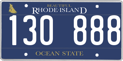 RI license plate 130888
