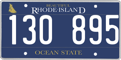 RI license plate 130895