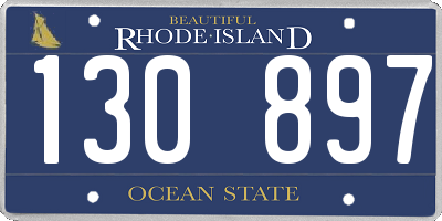 RI license plate 130897