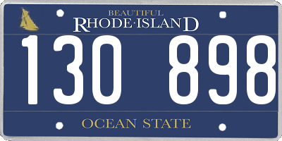 RI license plate 130898