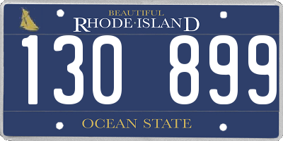 RI license plate 130899