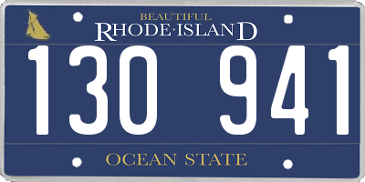 RI license plate 130941