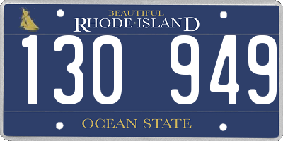 RI license plate 130949