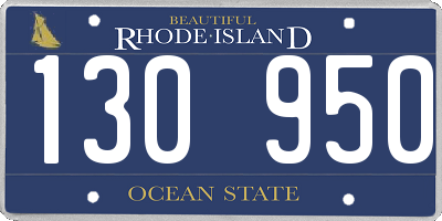RI license plate 130950