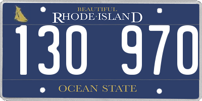 RI license plate 130970