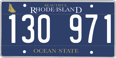 RI license plate 130971