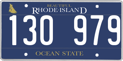 RI license plate 130979