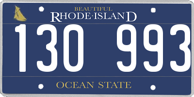 RI license plate 130993
