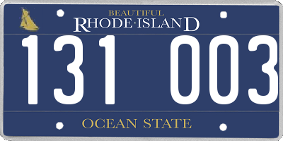 RI license plate 131003
