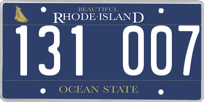 RI license plate 131007