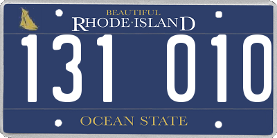 RI license plate 131010