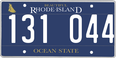 RI license plate 131044