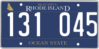 RI license plate 131045