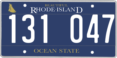 RI license plate 131047