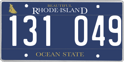 RI license plate 131049