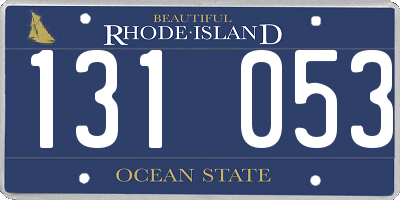 RI license plate 131053