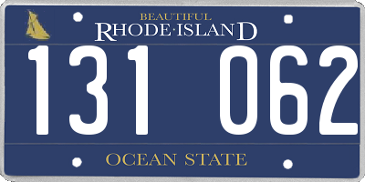 RI license plate 131062