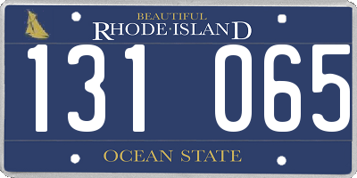 RI license plate 131065
