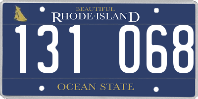 RI license plate 131068