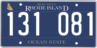 RI license plate 131081
