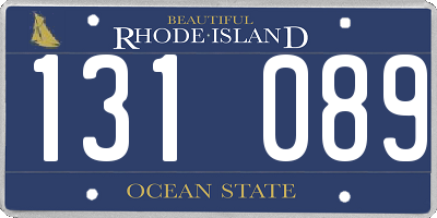 RI license plate 131089