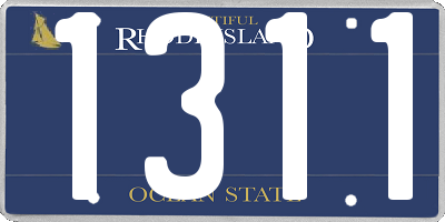 RI license plate 1311