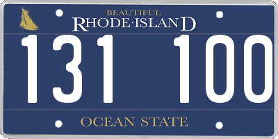 RI license plate 131100