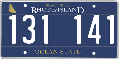 RI license plate 131141