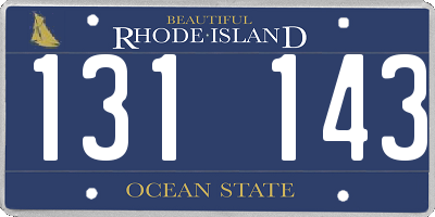 RI license plate 131143