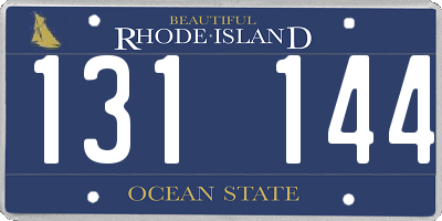 RI license plate 131144