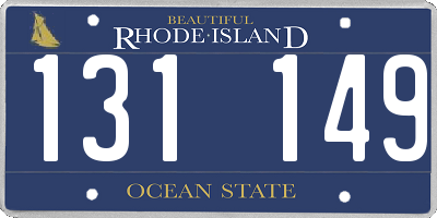 RI license plate 131149